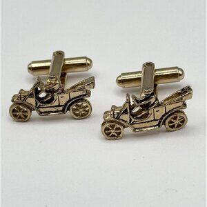Vintage unisex motorcar car vehicle coach cuff links cufflinks